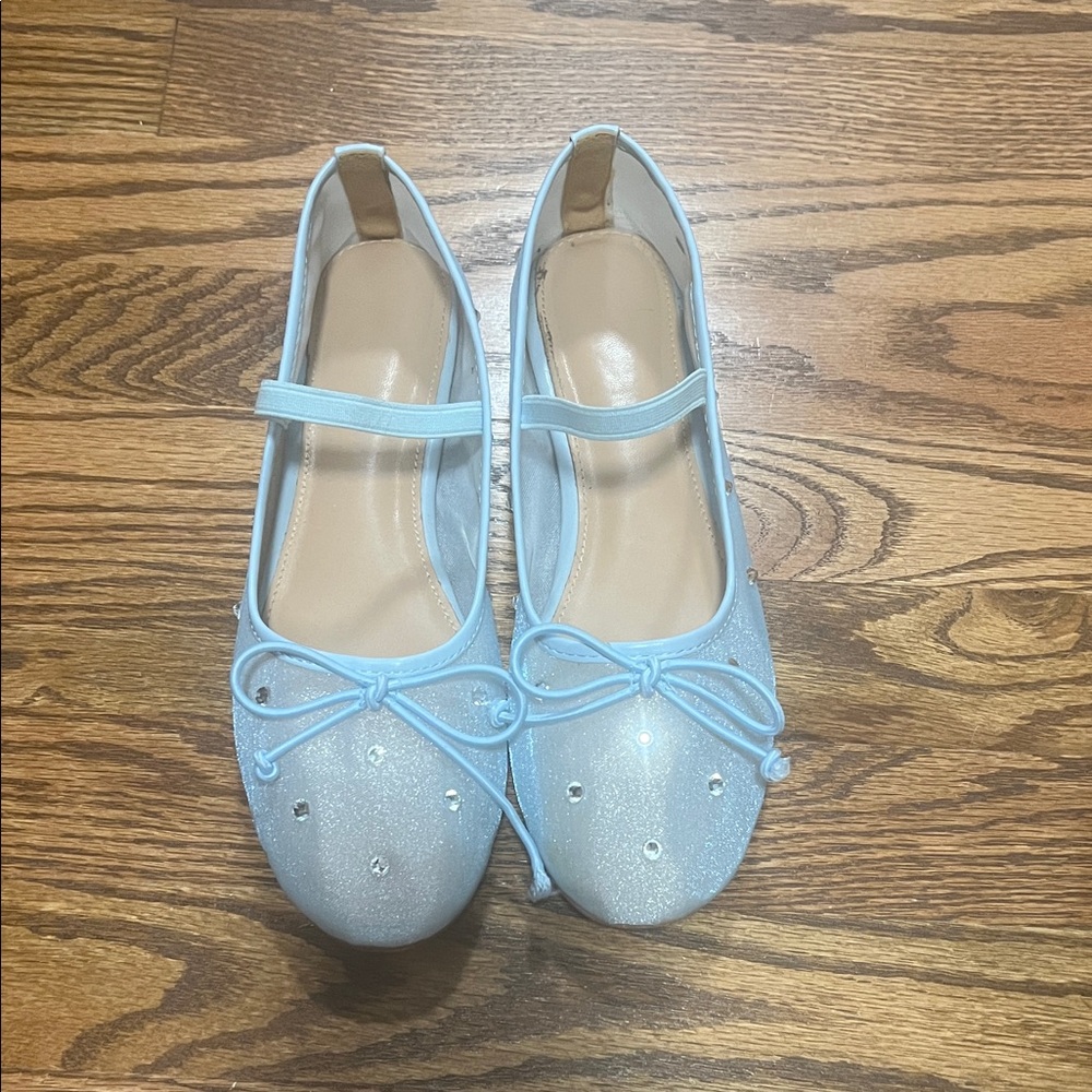 Sparkly Blue Ballet Flats